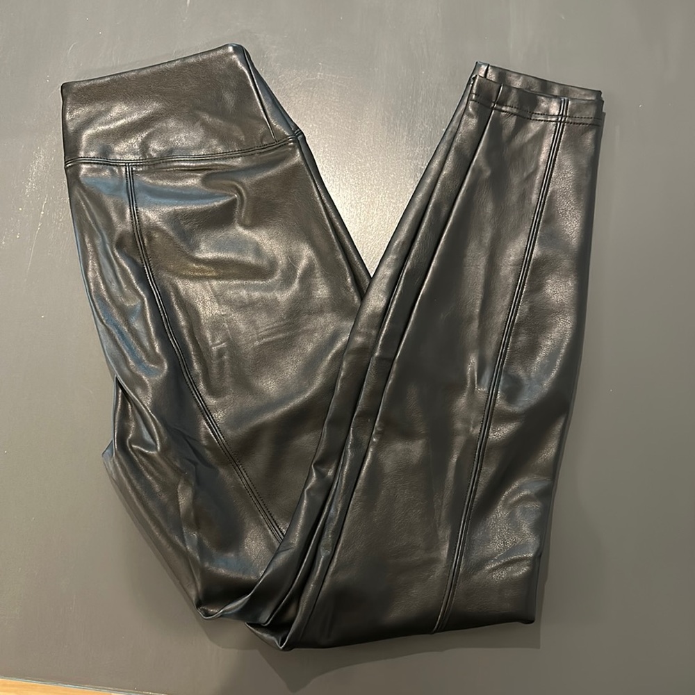 Vegan Leather WHBM Runway Leggings